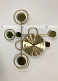 Modern Modern wall clock for living room décor with gold and bronze design on a white background