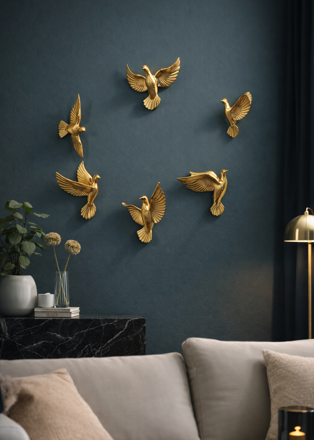 6Pc Golden Flying Birds (HD1014)
